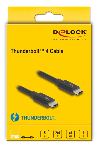 Delock Thunderbolt 4 Kabel 1 m 40 Gbit/s Schwarz