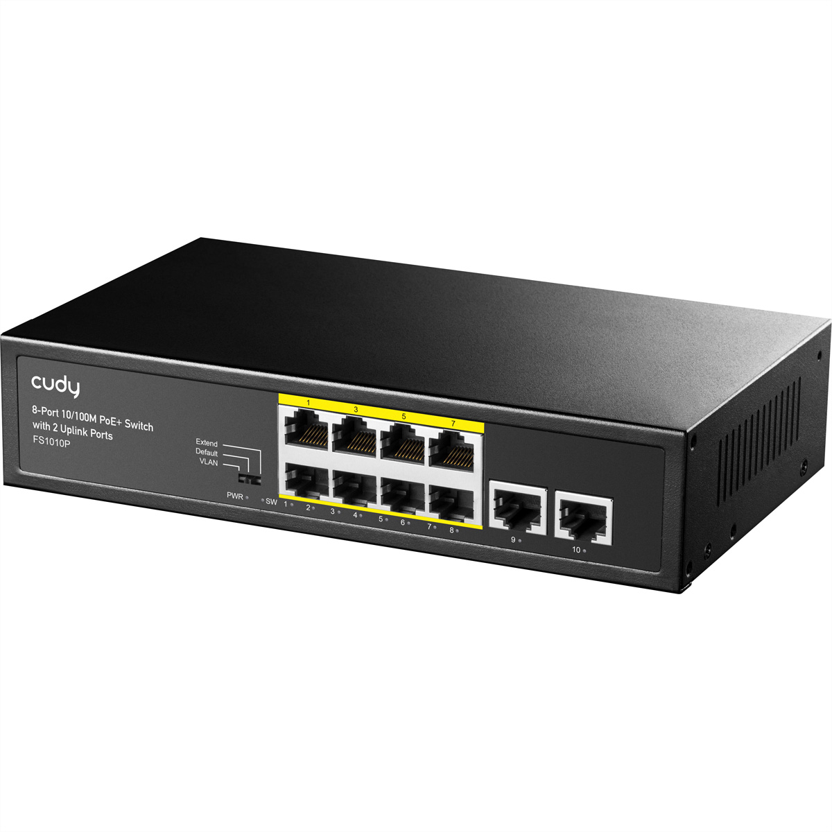 Cudy FS1010P Fast Ethernet PoE Switch 10 Ports Schwarz