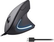 Equip Ergonomische Maus USB-A Stecker L+R 1.80m schwarz (245118)