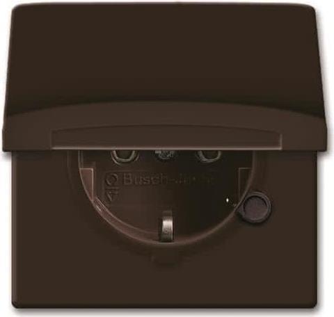 Busch-Jaeger 2064-0-0286. Buchsen-Typ: CEE 7/3, Anzahl der Pole: 2P+E. Produktfarbe: Braun, Internationale Schutzart (IP-Code): IP44. Eingangsspannung: 250 V, Stromstärke (maximal): 16 A (2064-0-0286)