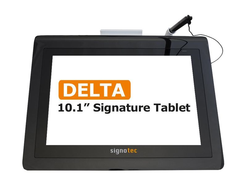 signotec Delta 10,1" LCD Unterschriften-Pad ERT-Sensor USB Ethernet Jet Black, Pure White