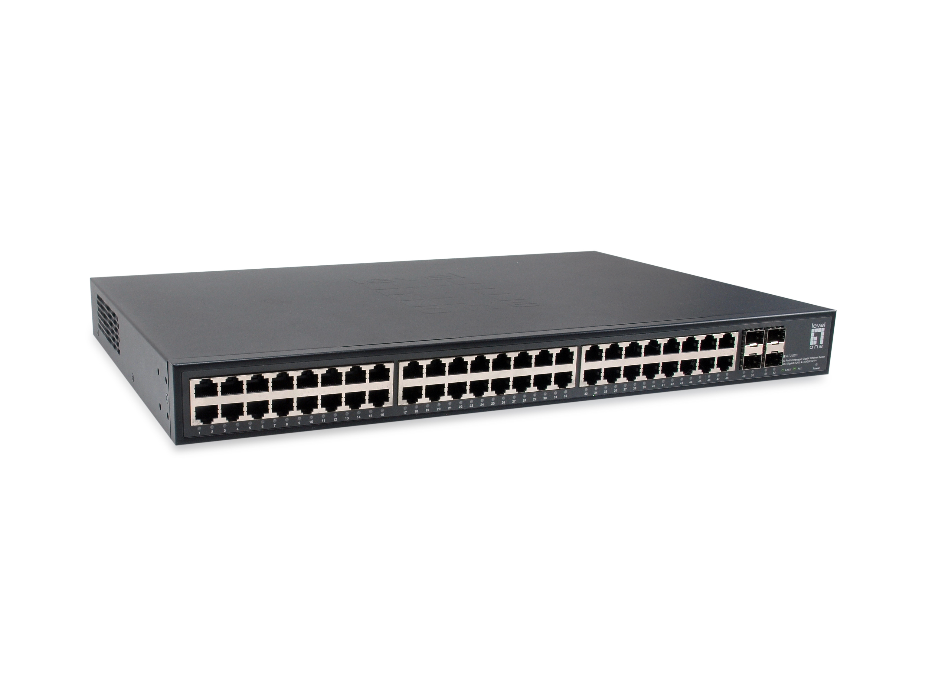 LevelOne GTU-5211 Switch 52 Ports Unmanaged 176 Gbps Schwarz