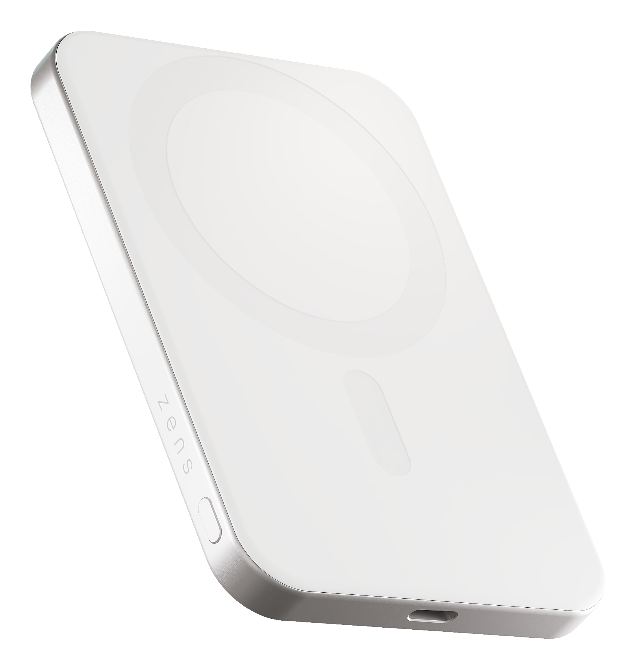 Zens Pro 1 Induktive Power Bank Slim 5000 mAh 15 W Qi2 USB-C Weiß