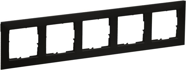 Image of Legrand SEANO 5-fach Rahmen in 765375 der Farbausführung Schwarz lackiert 5 (765375)