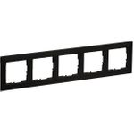 Legrand SEANO 5-fach Rahmen in 765375 der Farbausführung Schwarz lackiert 5 (765375)