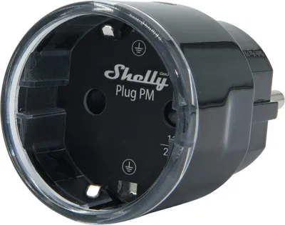 Shelly Plug PM Gen3 Black - Smarter WLAN-Stecker mit Energiemessung, 16A, Bluetooth