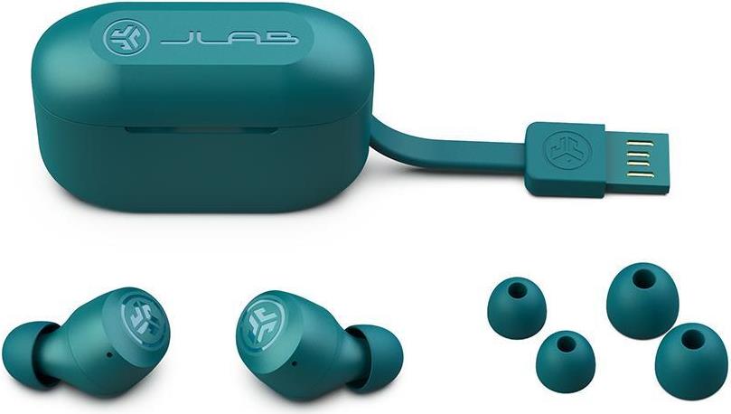 JLab GO Air POP True Wireless Kopfhörer True Wireless Stereo (TWS) im Ohr Anrufe/Musik Bluetooth Türkis (IEUEBGAIRPOPRTEL124)