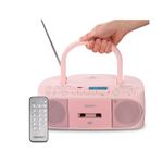 MEDION LIFE DRX-1 Plus Boombox pink DAB+ FM Bluetooth CD Kassetten-Radio