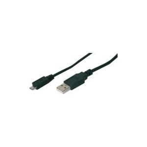 Kab USB3.0 A/Micro-B M/M 0,25m schwarz (AK-300117-003-S)