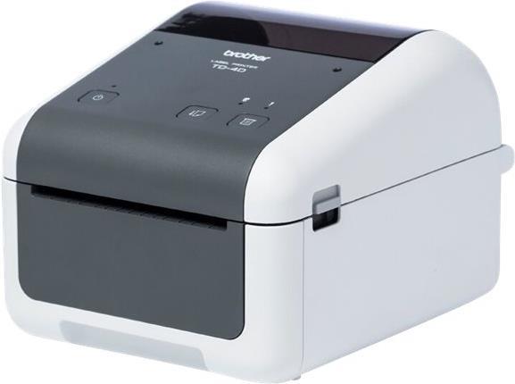 Brother TD-4210D Etikettendrucker Thermodirekt 203 dpi 127 mm/Sek. Weiß, Grau