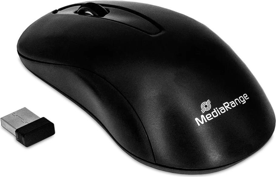 MediaRange MROS209 Kabellose Maus Optisch 1200 DPI 3 Tasten Schwarz