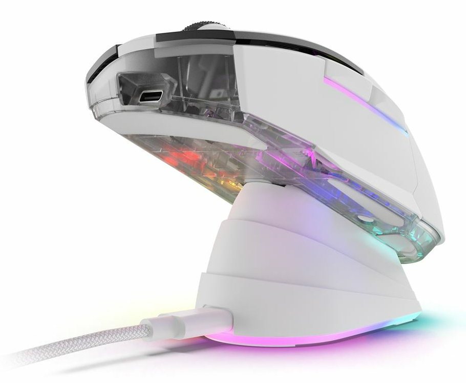 Sharkoon SKILLER SGM50W Optische Gaming-Maus 6400 DPI Kabellos/Kabelgebunden Weiß