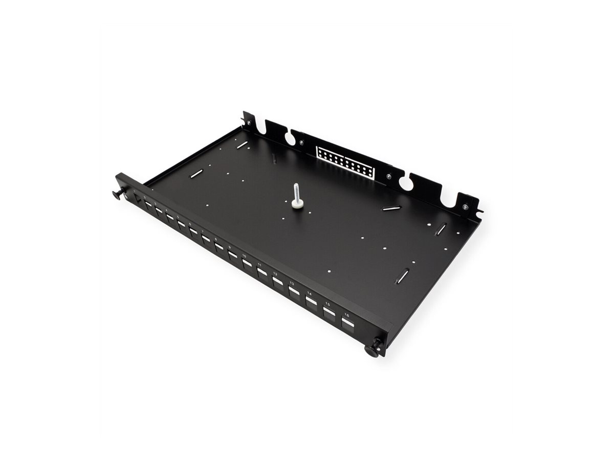 ROLINE 19" LWL Patchpanel Box für 16x Keystones 1U Schwarz