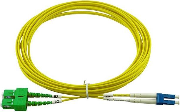 BlueOptics Duplex LWL Patchkabel, LC-UPC/SC-APC, 15 Meter, Singlemode E9/125Âµm, G.657.A1, OS2, Eingangsdämpfung: unter 0.2dB, Markenfaser, LSZH gelb, 2.0mm Tube, Keramik Ferrule, inkl. Messprotokoll (SFP3132BU15MS)