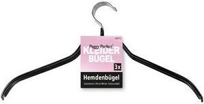 Peggy Perfect Metall-Kleiderbügel ohne Steg, 3er Pack Formbügel, extra stabil, gummiert, Breite: 400 mm, - 1 Stück (90575)