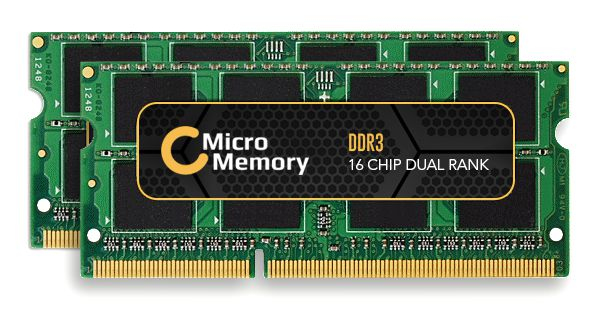 CoreParts DDR3L SO-DIMM Speicher-Kit 16 GB (2 x 8 GB) 1600 MHz Grün