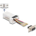 Delock D-Sub 9 Pin Buchse zu RJ45 Montagesatz weiß (67105)