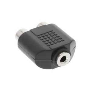 InLine® Audio Adapter, 3,5mm Klinke Buchse Mono an 2x Cinch Buchse (99338)