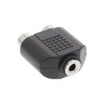 InLine® Audio Adapter, 3,5mm Klinke Buchse Mono an 2x Cinch Buchse (99338)