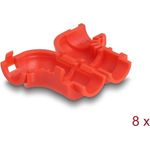 Delock Kabel Clips zum Abwinkeln 8 Stück rot (88126)