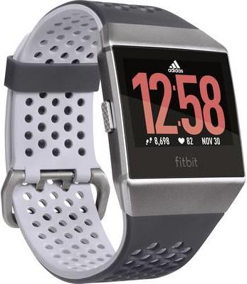 Fitbit Ionic: Adidas Edition Armband activity tracker LCD Verkabelt/Kabellos Silber (FB503WTNV)