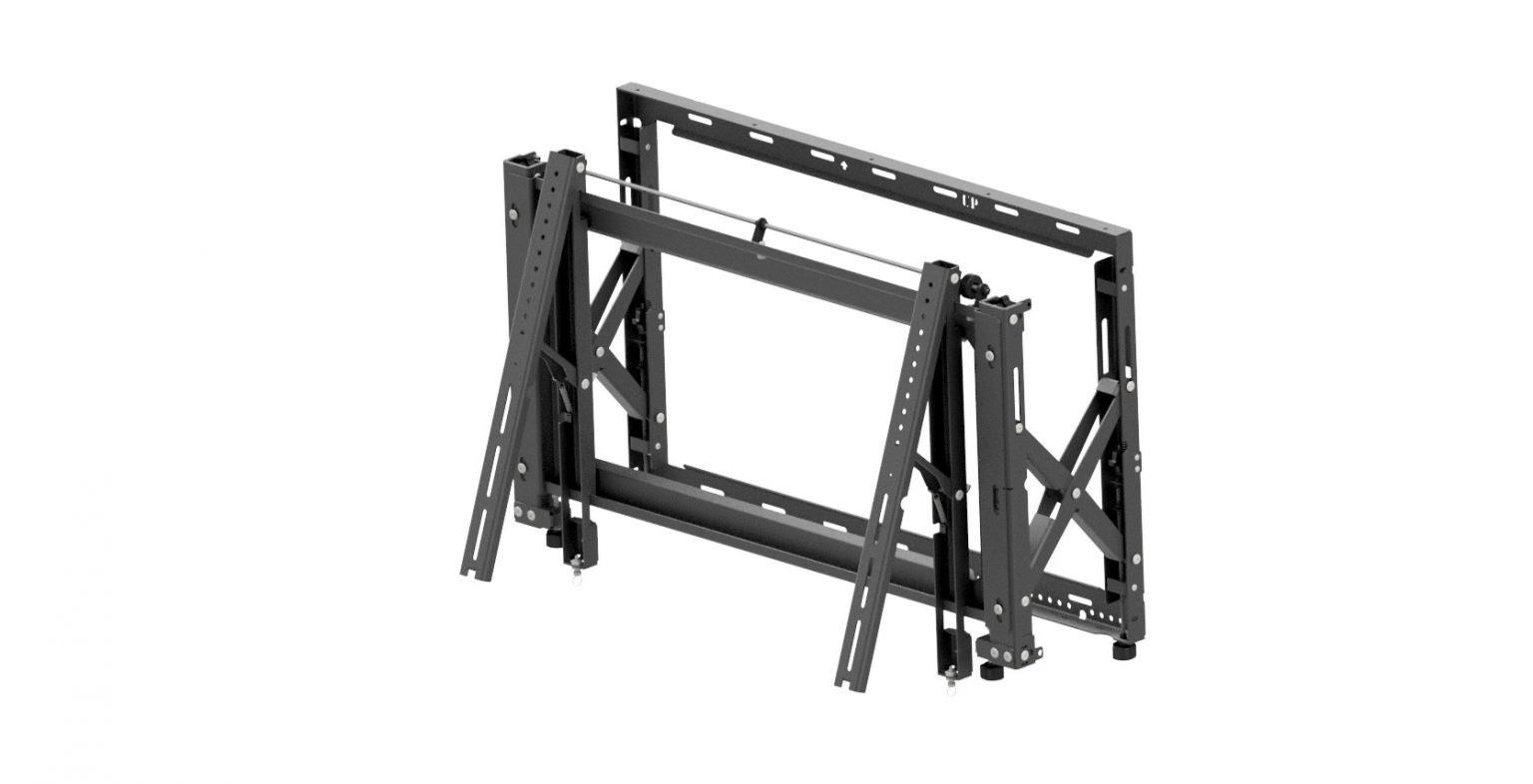 Edbak VWPOP95-L Videowand-Pop-Out-Wandhalterung 70"-95" Schnellentriegelung Schwarz