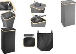 helit Pfandflaschen-Sammler "the bottle stash", 100 Liter schwarz, aus Oxford, mit Bambusring, Tragetasche herausnehm - 1 Stück (H2406095)