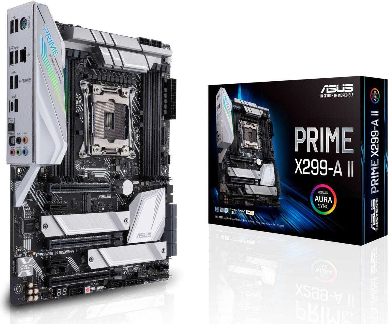 ASUS PRIME X299-A II Mainboard ATX LGA2066 Intel X299 DDR4 Schwarz, Silber