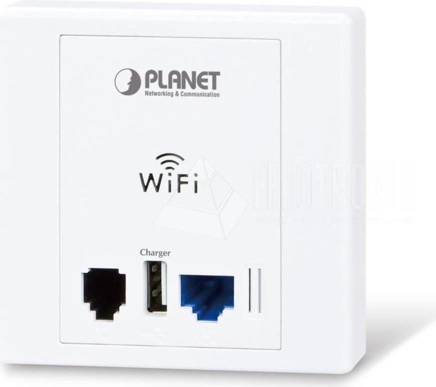 PLANET 802.11n 300Mbps In-Wall Access Point w/ USB Charger Wireless LAN (WNAP-W2200-R)