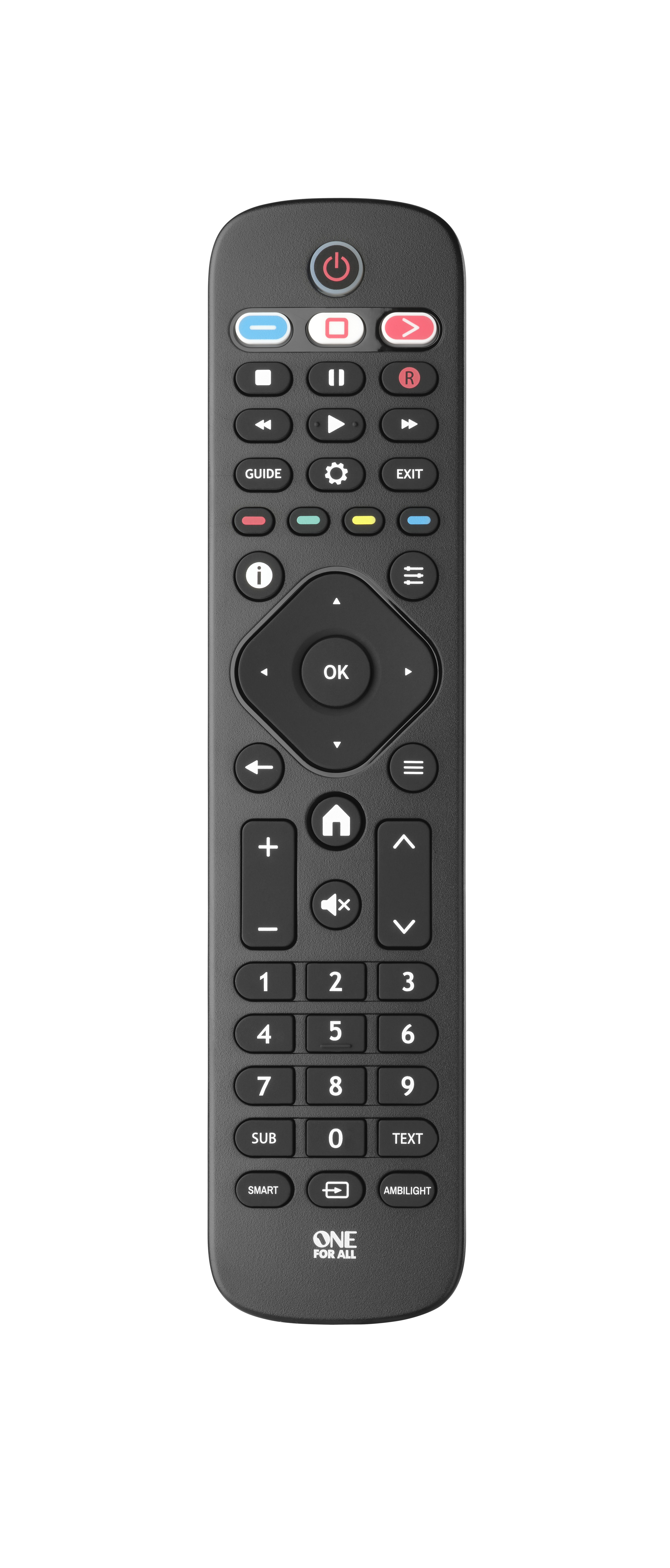 One for All URC4913 Ersatzfernbedienung für Philips TV Schwarz