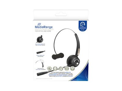 MediaRange MROS305 On-Ear Headset Bluetooth Schwarz
