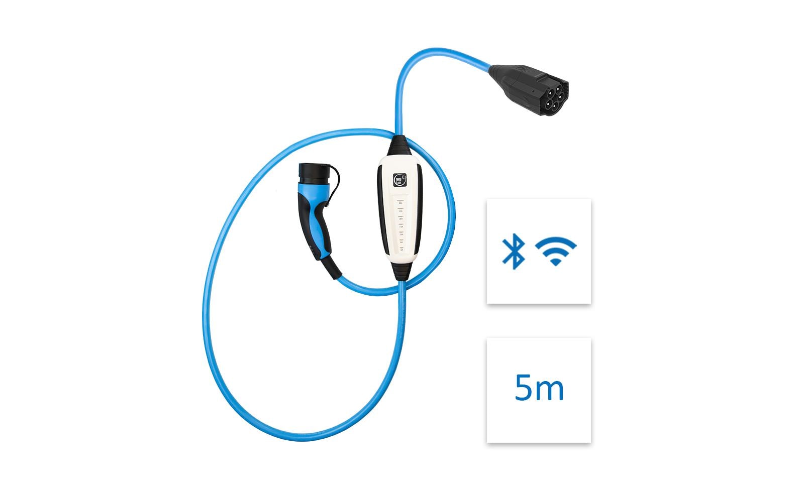 NRGkick Pure 32A Mobile Ladestation 5 m WLAN Schwarz, Blau