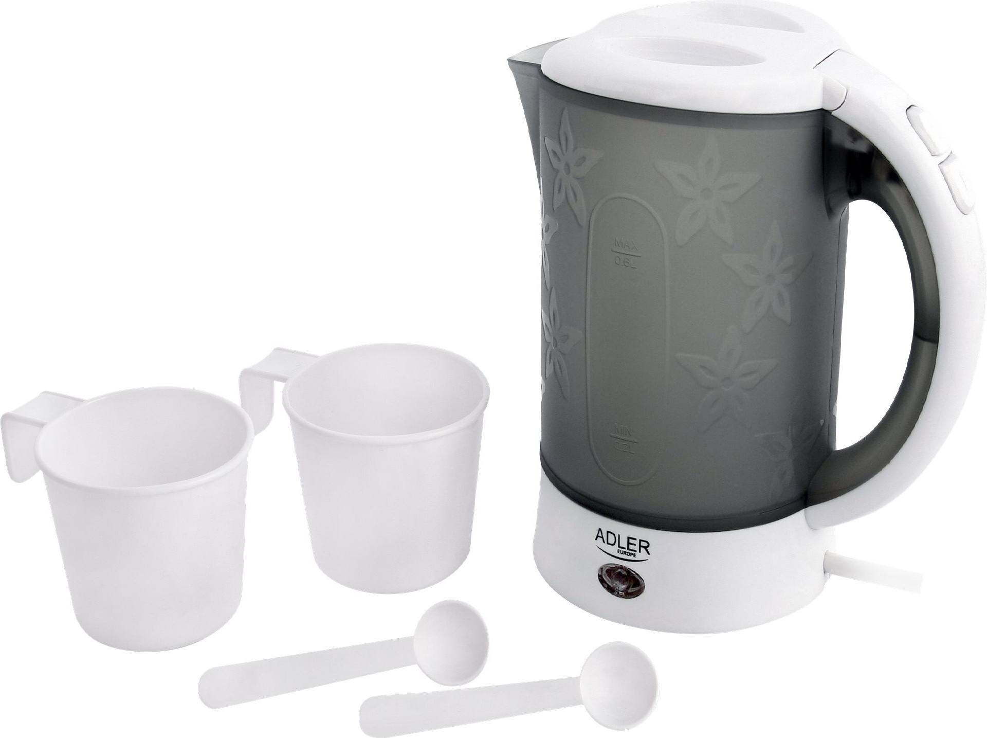 Adler AD 1268 Wasserkocher 0,6 l 600 W Grau