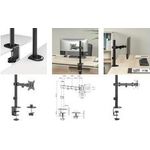 LogiLink Monitorarm, Armlänge: 376 mm, schwarz mit Tischklemme, Tragkraft: 9 kg, aus schwarzem Stahl, - 1 Stück (BP0171)