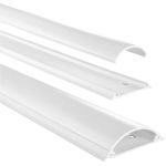 Hama Kabelkanal, selbstklebend, halbrund, 100 x 7 x 2,1 cm, PVC, Weiß (00220984)