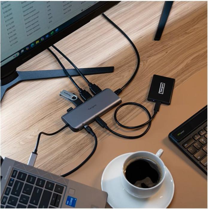 Targus Dockingstation USB-C Dual 4K HDMI 100W Pass-through Silber