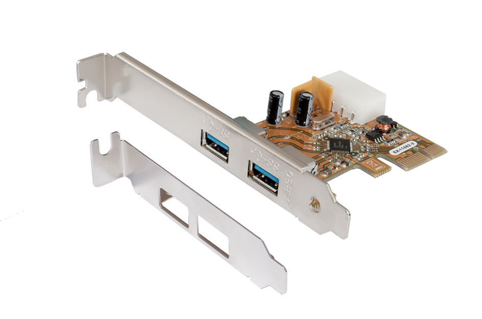 Exsys EX-11082-2 PCIe USB 3.2 Gen1 Adapterkarte 2 Ports Renesas Chipsatz
