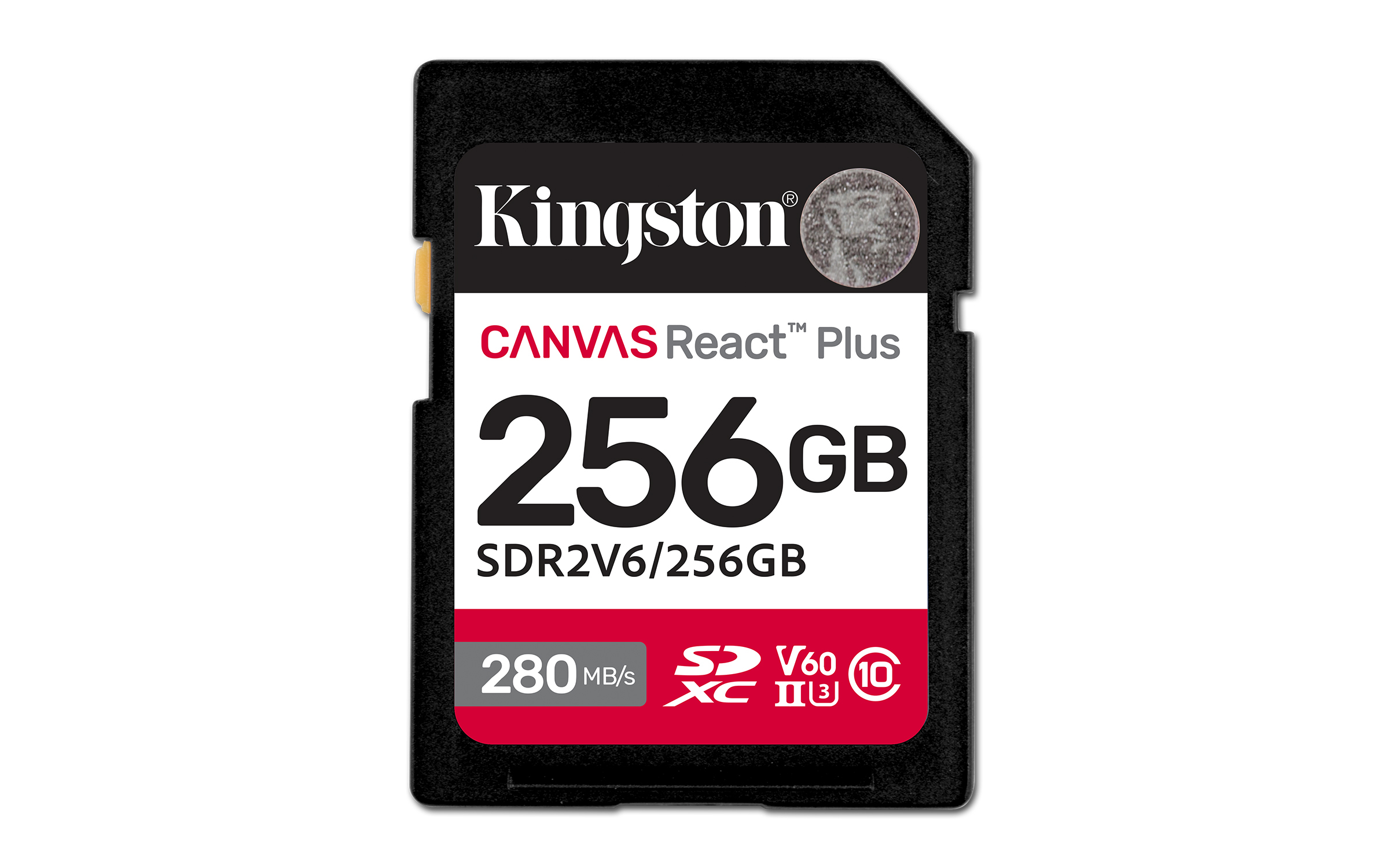 Kingston Canvas React Plus 256 GB SDXC UHS-II V60 U3 Class 10 Schwarz