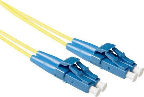 ACT 1 meter LSZH Singlemode 9/125 OS2 short boot fiber patch cable duplex with LC connectors. Lc-lc 9/125 short dup 1.00m (RL1701)