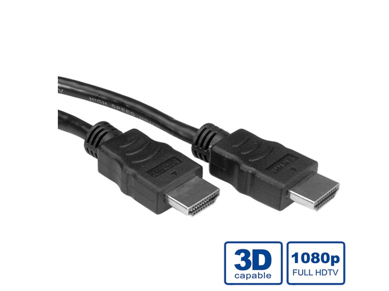 Secomp HDMI High Speed Kabel mit Ethernet 2 m Schwarz
