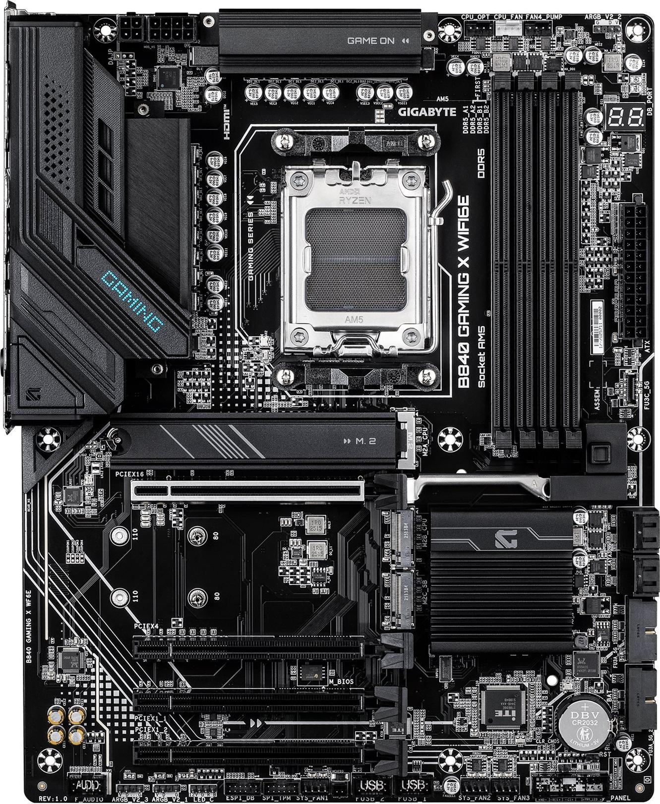 Gigabyte B840 GAMING X WF6E Mainboard - AM5 (B840 GAMING X WF6E)