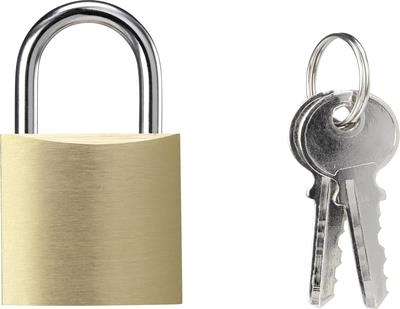 Sygonix SY-5044454 Vorhängeschloss 32 mm Messing Schlüsselschloss (SY-5044454)