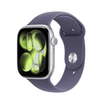 Apple Watch Series 11 GPS 46mm Silver Aluminium Case with Purple Fog Sport Band - S/M (MEV94ZR/A)