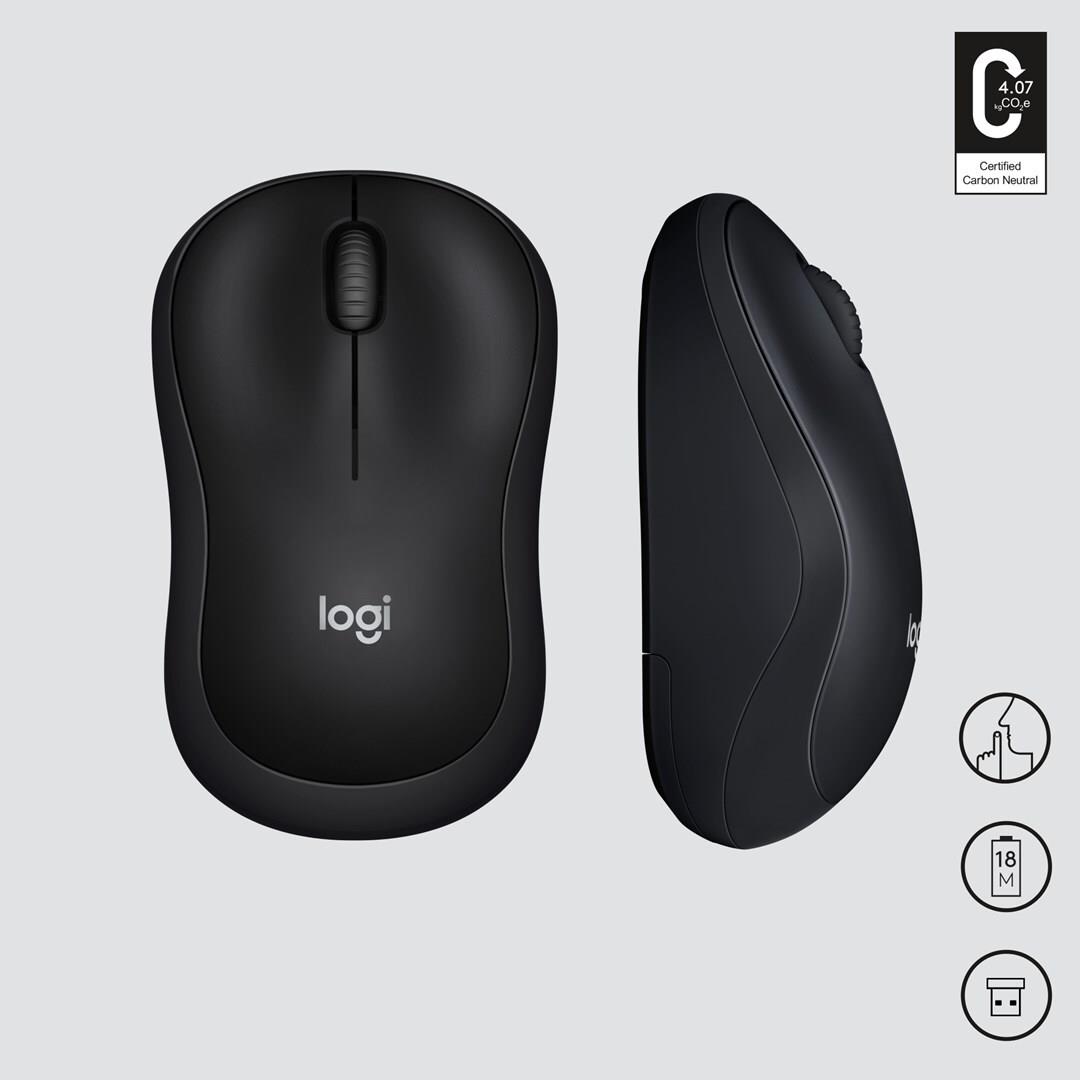 Logitech M220 Silent Maus 2.4 GHz Holzkohlefarben