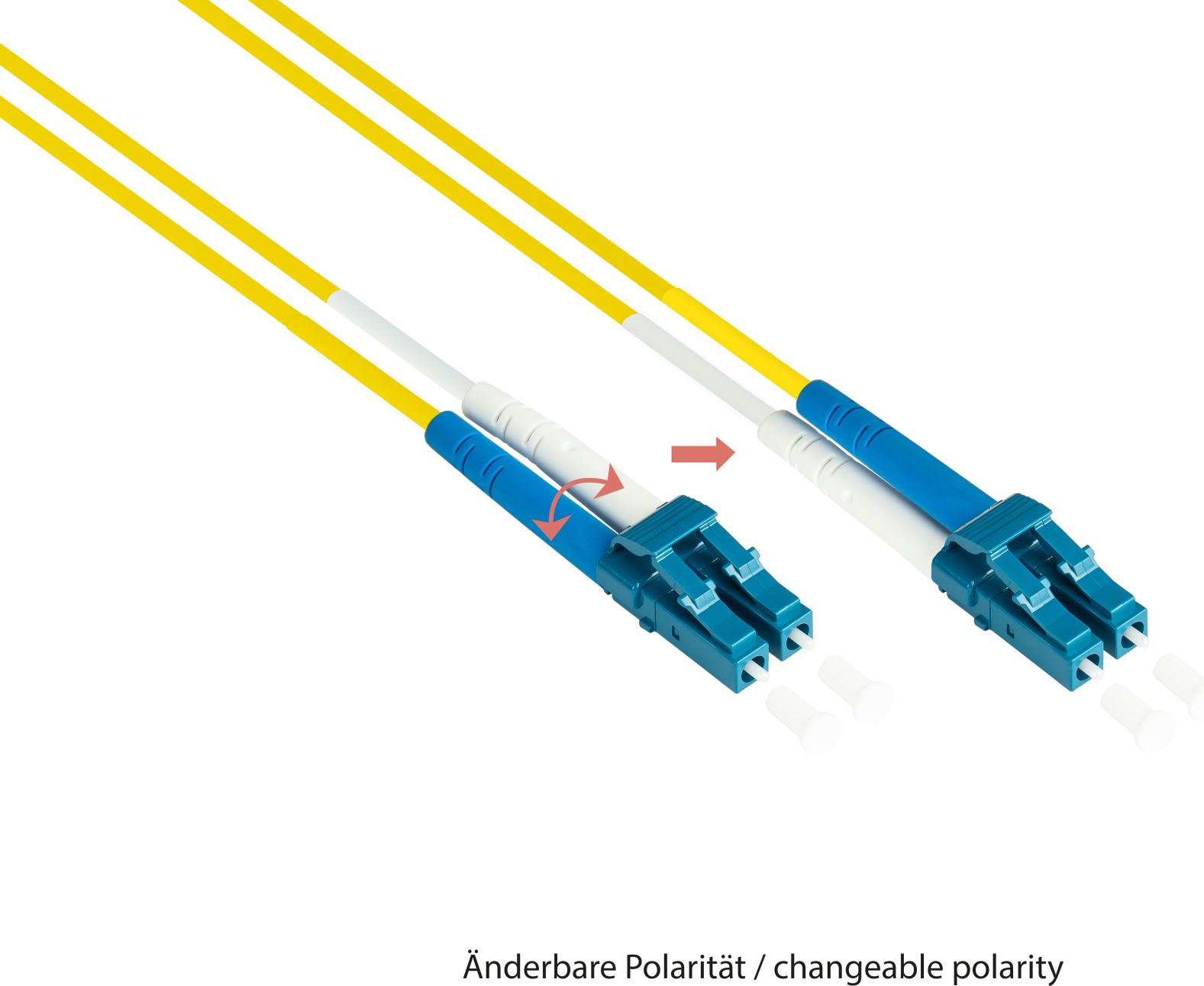 Good Connections LW-9075LC Glasfaserkabel 7,5 m 2x LC OS2 Singlemode Gelb