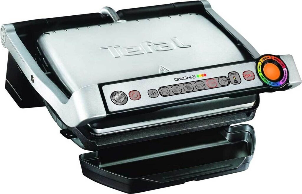 Tefal OptiGrill+ GC716D12 Elektro-Kontaktgrill Schwarz/Metallisch Edelstahl 2000W 6 Programme