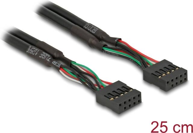 Delock Kabel USB 2.0 Pfostenbuchse 2.54 mm 10 Pin zu 2.0 (82029)