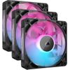 CORSAIR iCUE Link RX120 RGB Triple Starter Kit - Gehäuselüfter - 120 mm - Schwarz (Packung mit 3) (CO-9051018-WW)