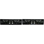 IWH Kennzeichenhalter Basic, schwarz für gerade und gewölbte Stoßstangen, einfache und schnelle - 1 Stück (012051)