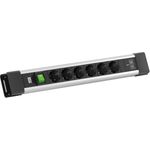 BACHMANN CONNECTUS 6xCEE7/3 1xSchalter, 1xUSB C/C 65W L=2,0m CEE7/7 grau (BM0022776)